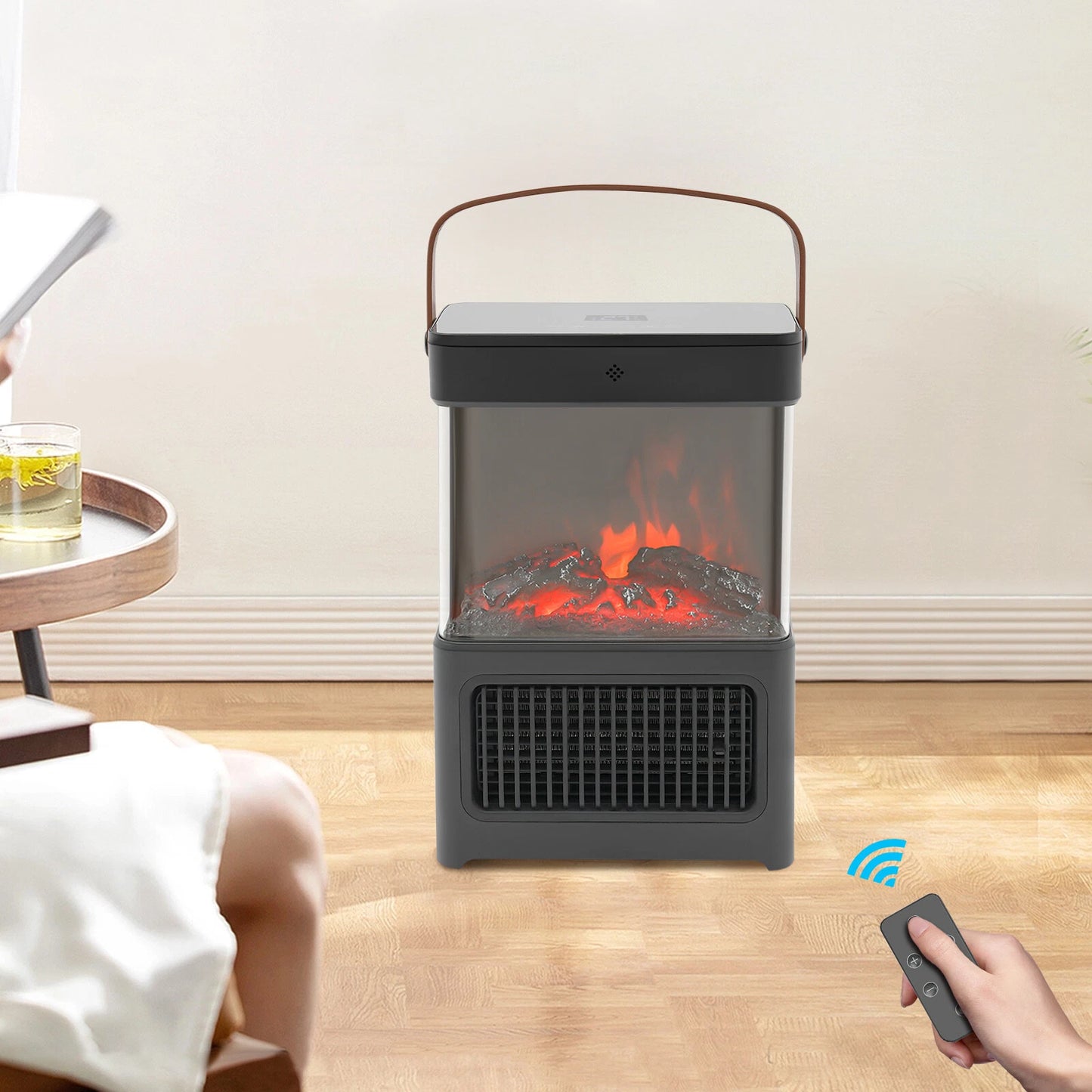 Electric Portable 3D Flame Indoor Space Heater 1500W image 4