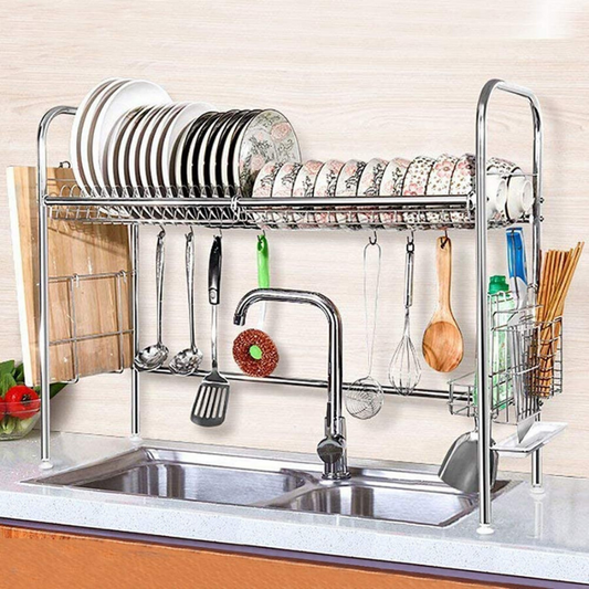 Premium Stainless Steel Over The Sink Dish Drying Rack image 0