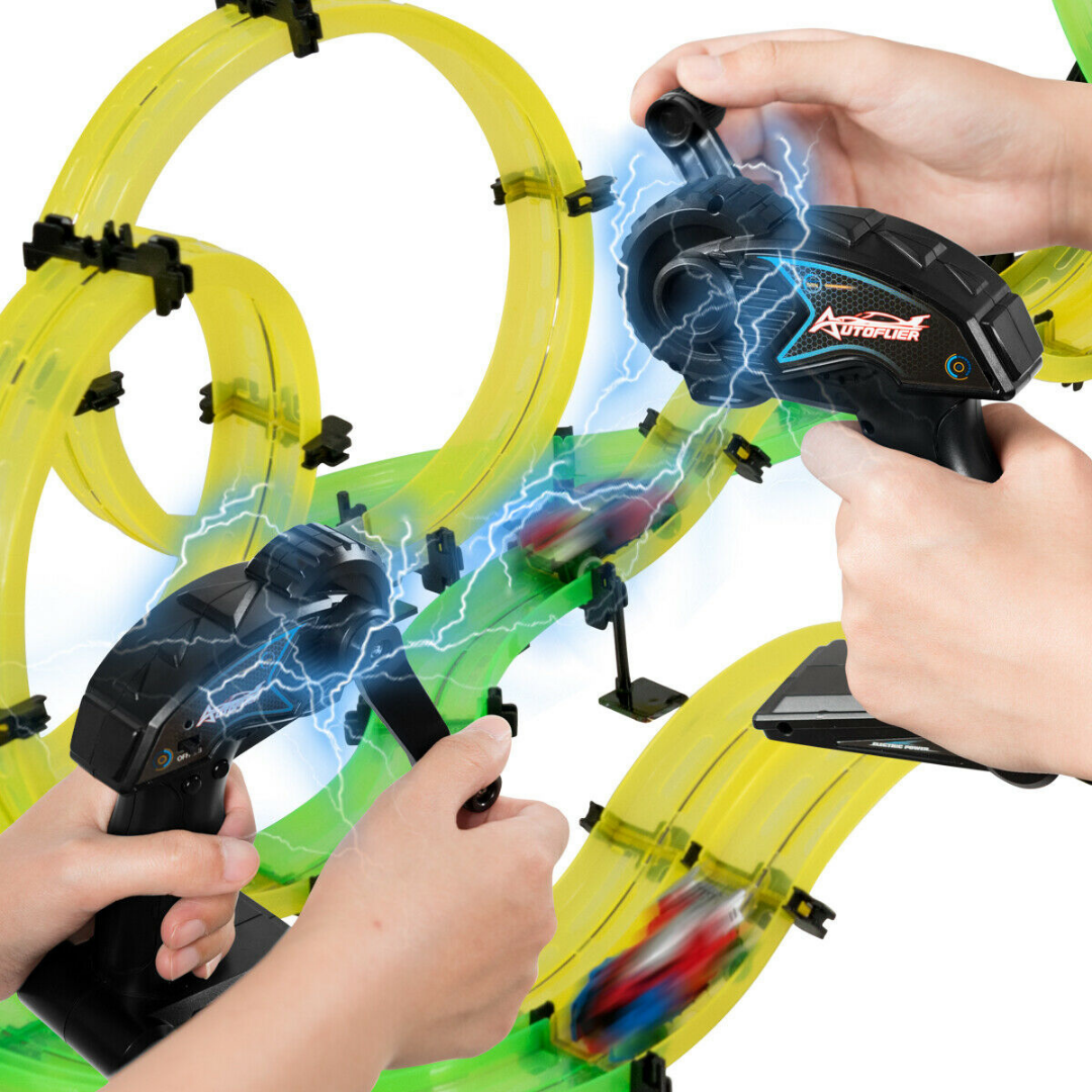 Kids RC Rail Racer Car Track Toy 28.5 FT image 4