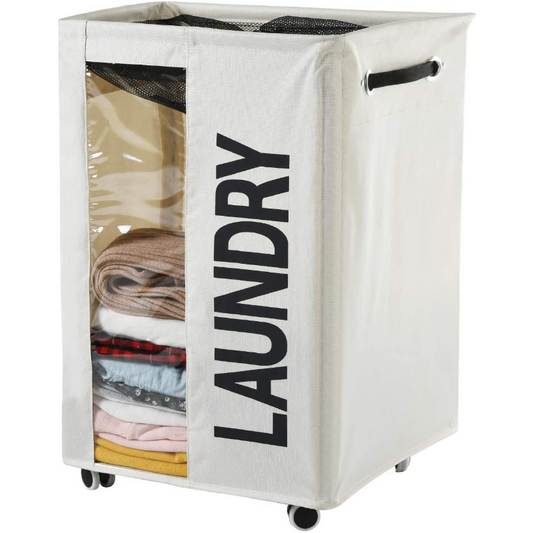 Roller Laundry Hamper Basket Cart With Wheels image 0