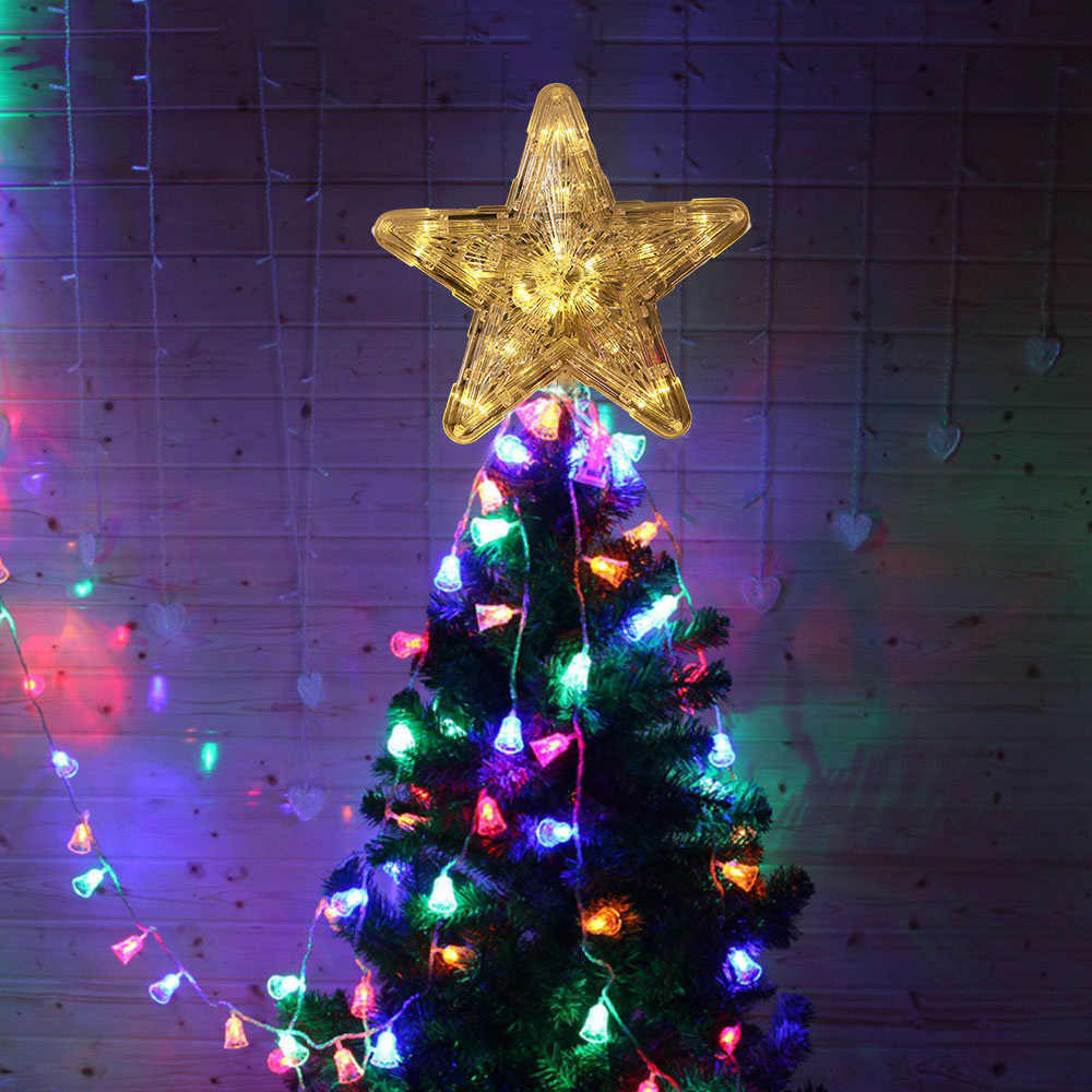 Lighted Glowing LED Christmas Tree Star Topper image 0
