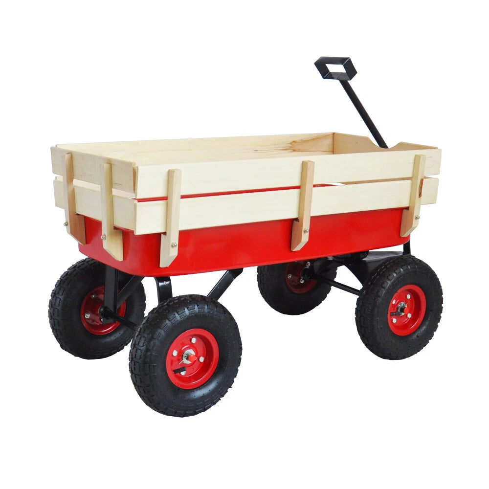 Heavy Duty Outdoor Foldable Kids Red Wagon image 0