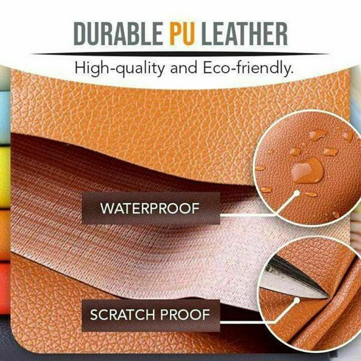 Self-Adhesive Leather Repair Patch Stick on Sofa Repairing Car Bag Seat image 8
