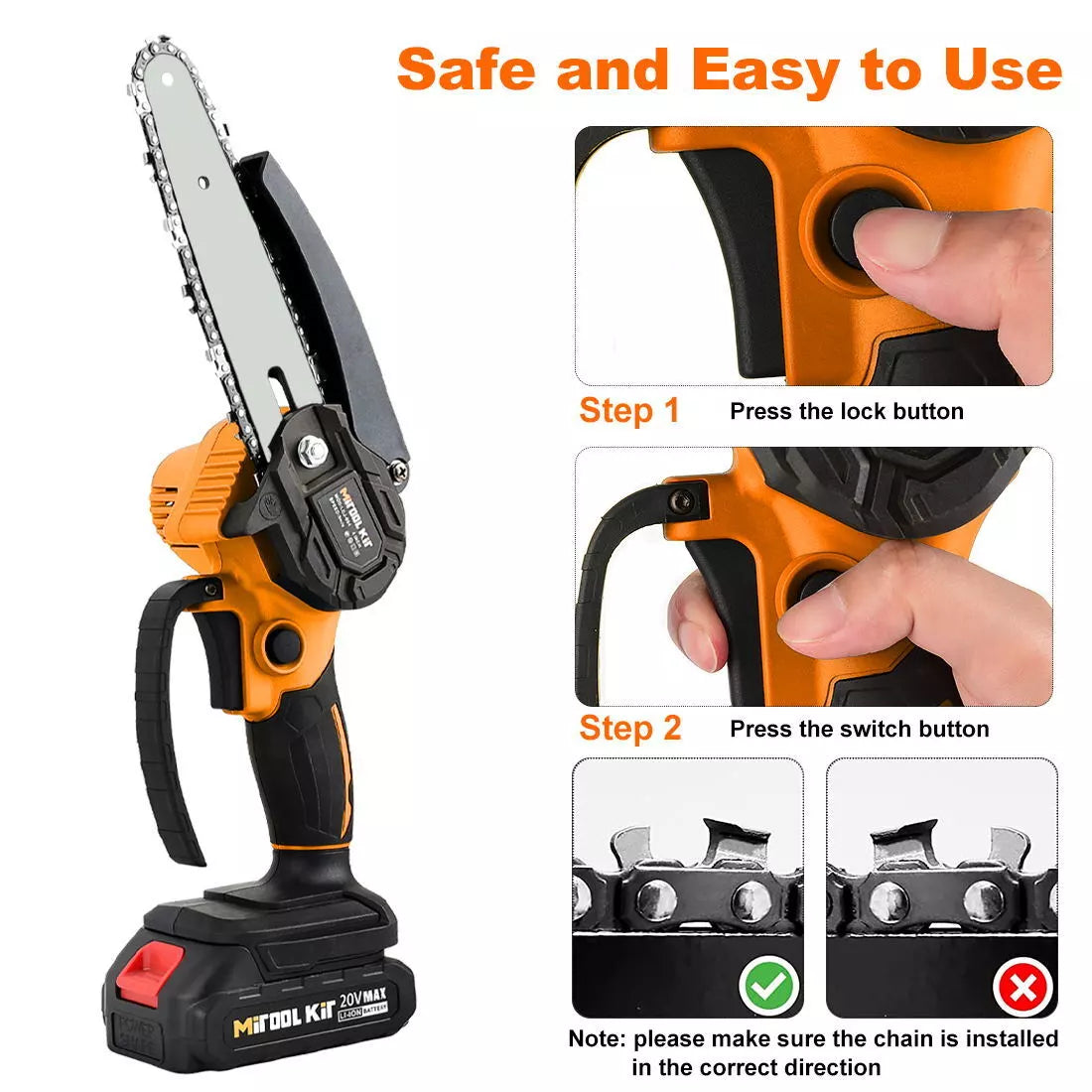 Cordless Mini Electric Cordless Chainsaw image 5