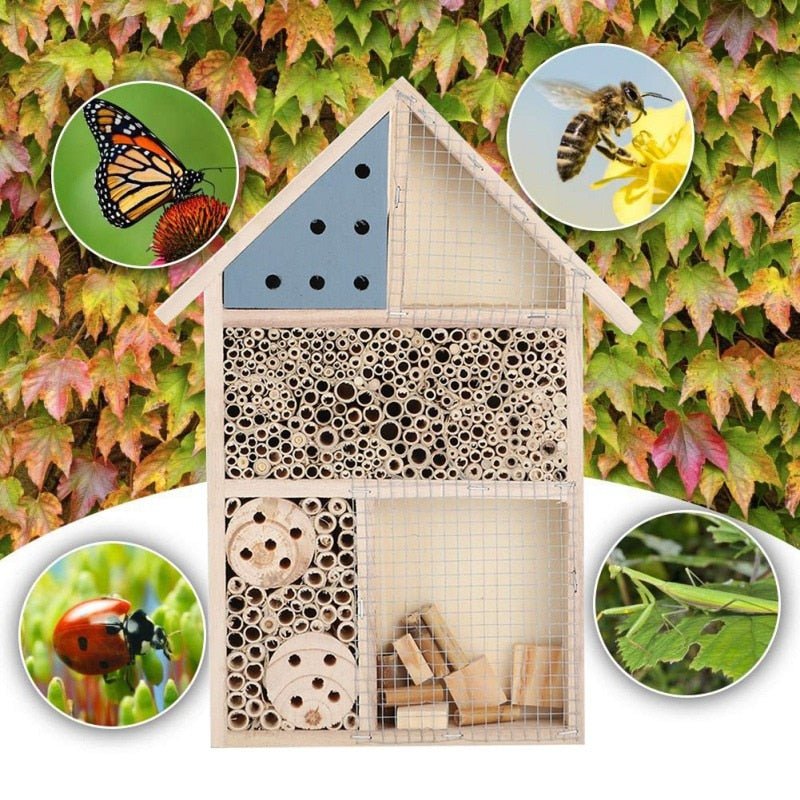 Natural Wooden Bee Hive Box House image 2