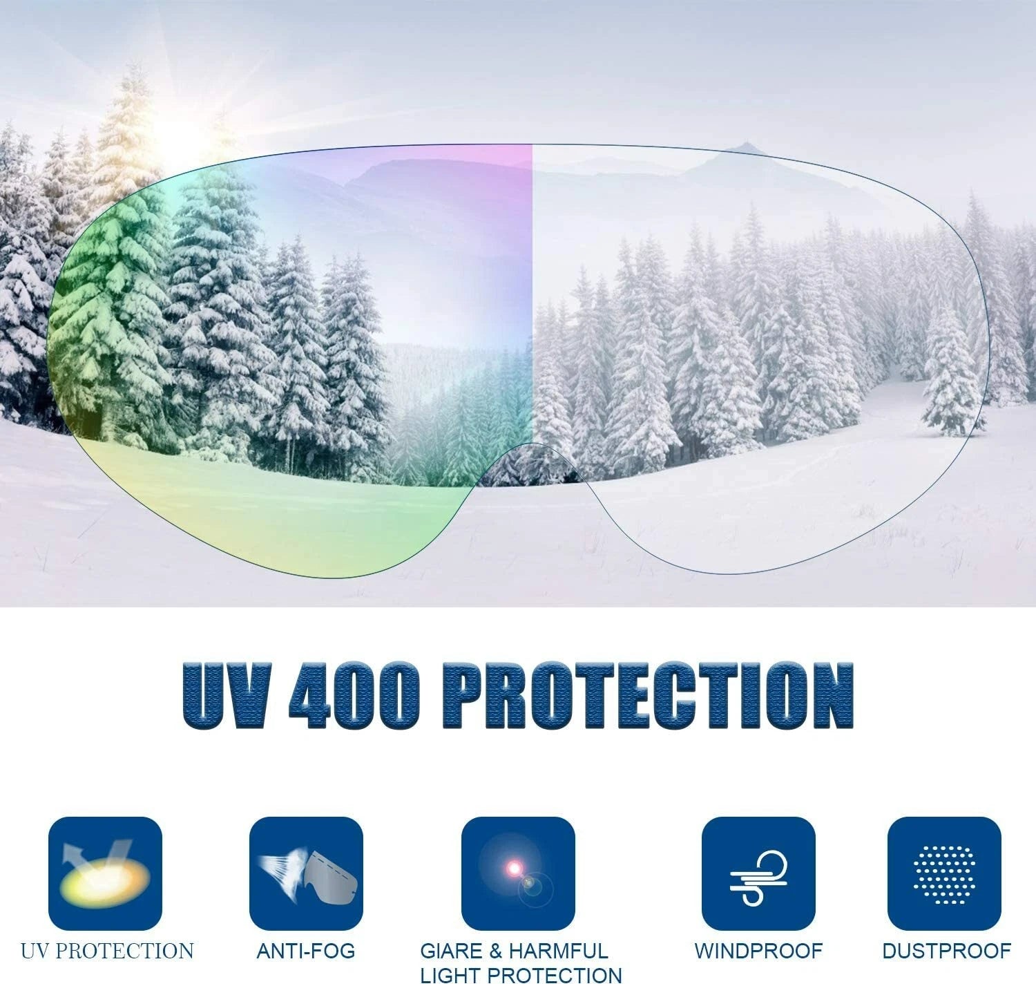 Professional Ski Goggles Winter Snow Anti Fog Dual Lens UV Protection image 4