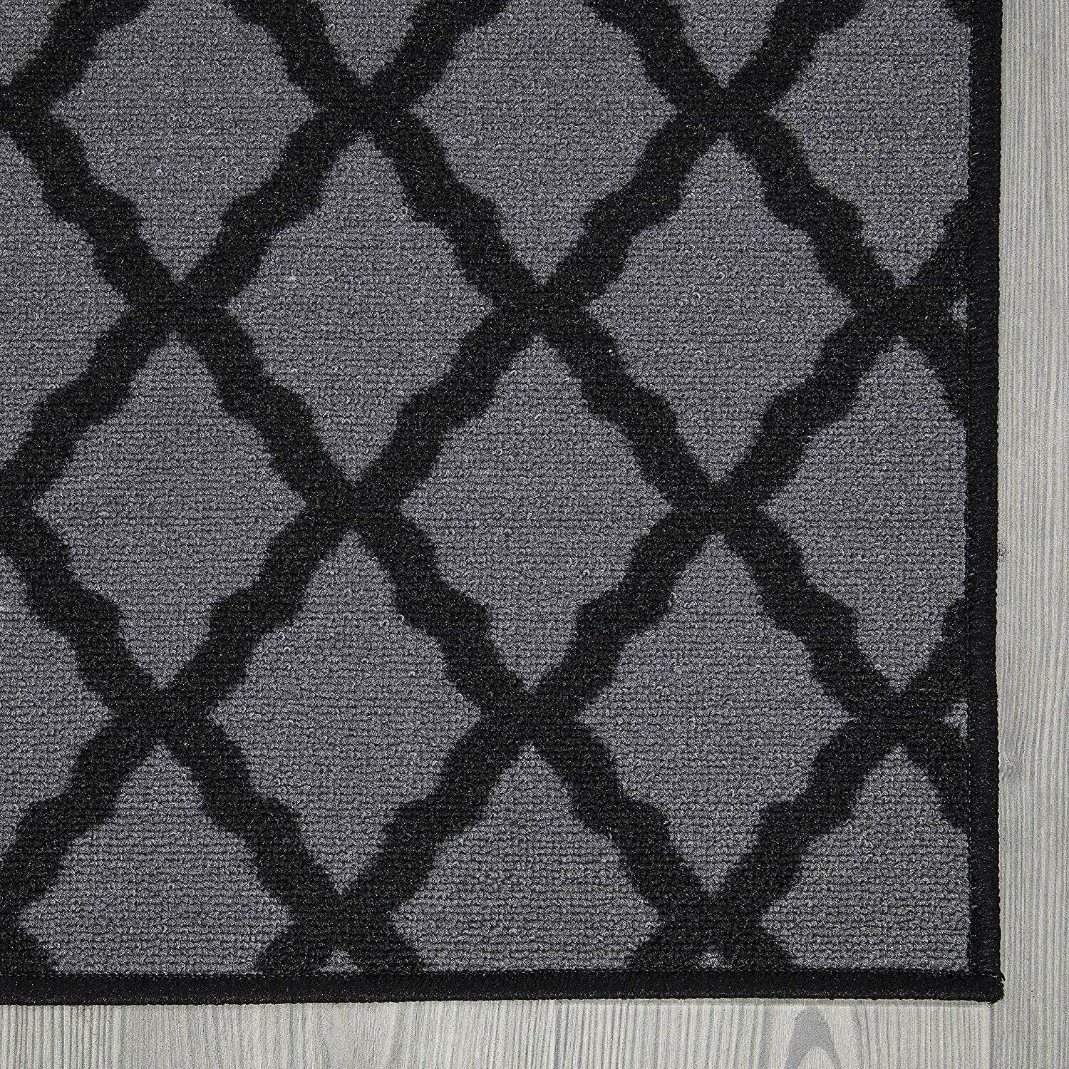 Power Loomed Trellis Hallway Carpet Runner Rug 59" image 6
