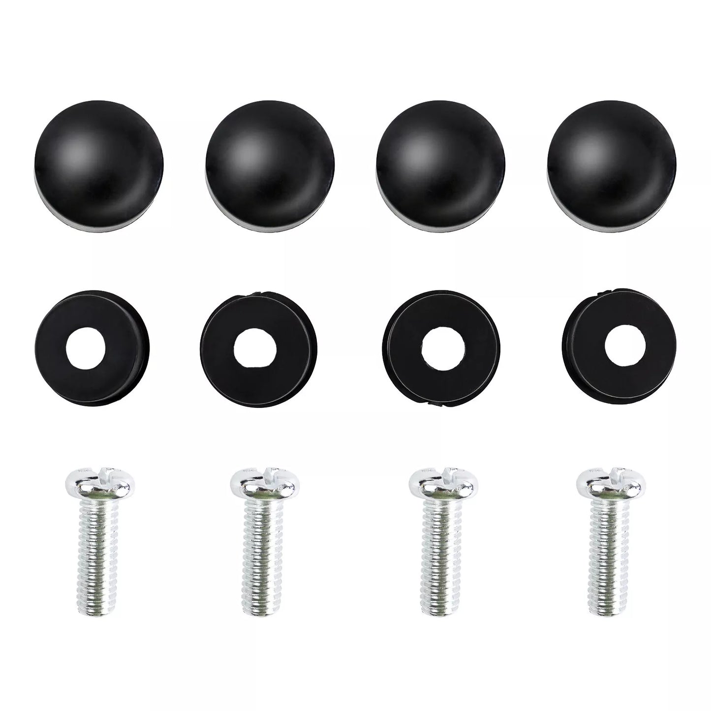 Premium Carbon Fiber Black Vehicle License Plate Holder Frame image 3