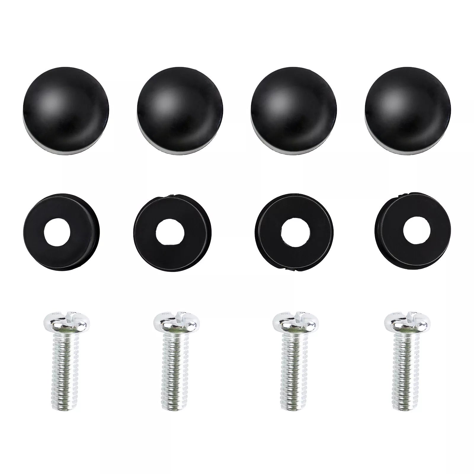 Premium Carbon Fiber Black Vehicle License Plate Holder Frame image 3