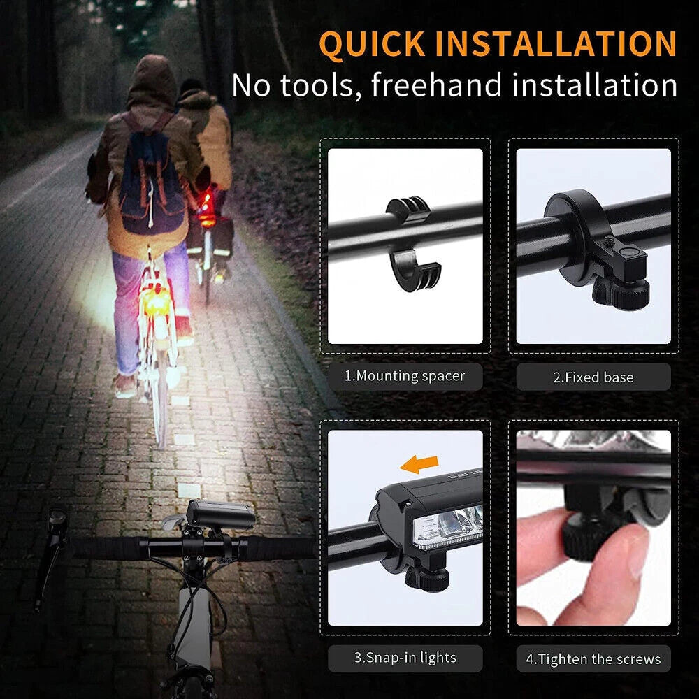 Waterproof Super Bright LED Bike Front Headlights image 4