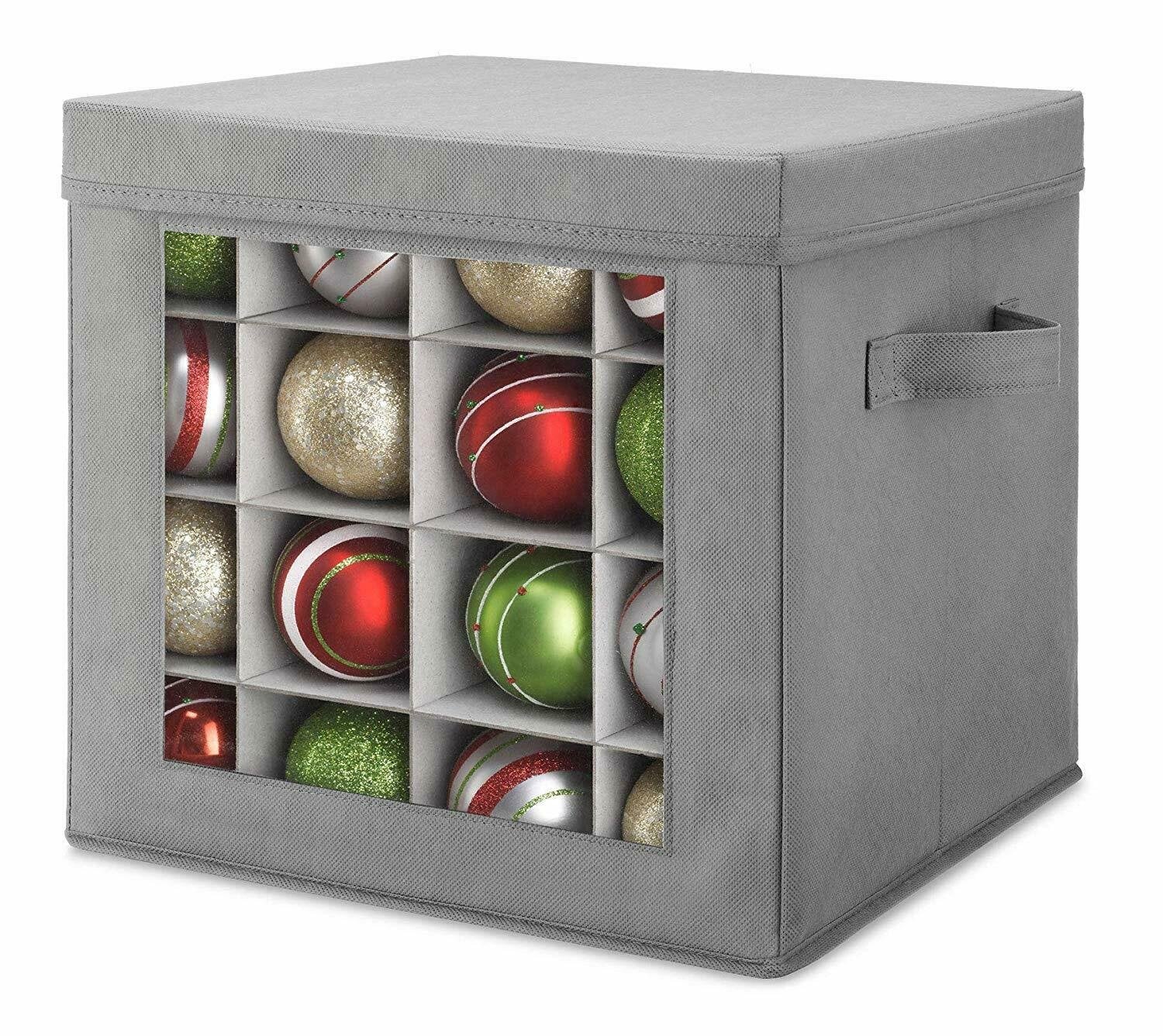 Large Christmas Ornament Storage Container Box 12" image 1