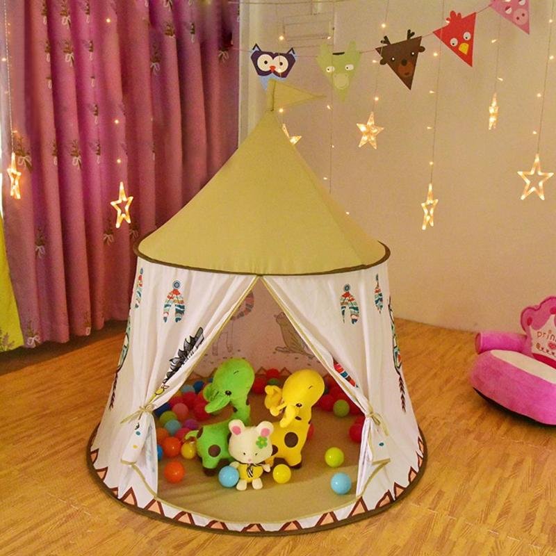 Kids Pop Up Indoor Play Tent Castle House image 1