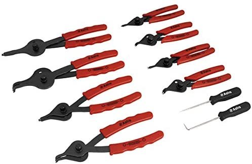 Heavy Duty Pneumatic Snap Ring Pliers Set 10pc image 1