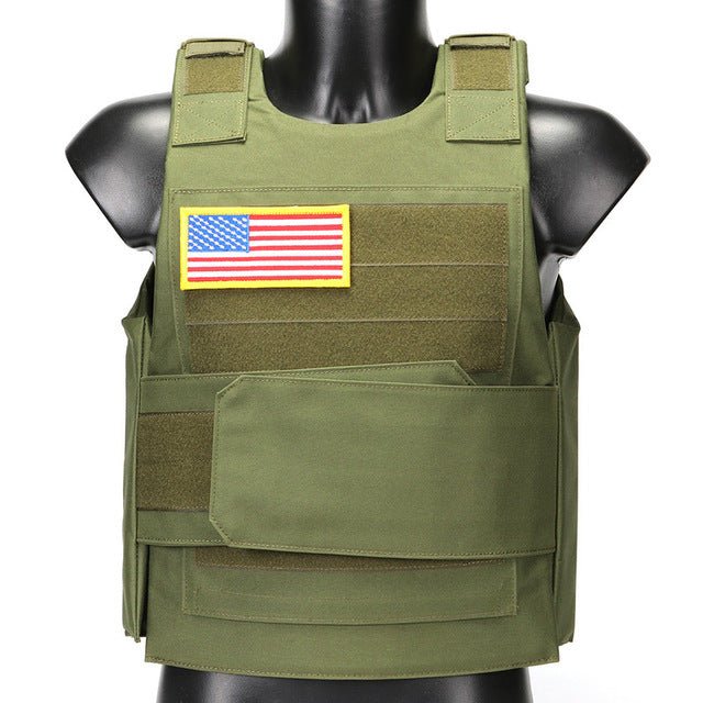 Lightweight Tactical Load Bearing Plate Carrier Vest - Green image