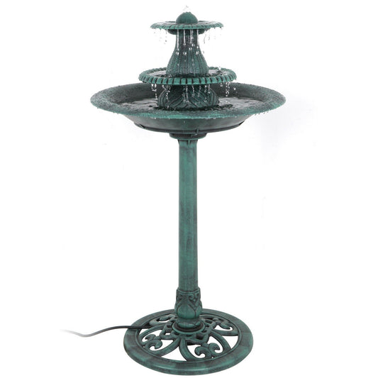 Outdoor Freestanding Bird Bath Water Fountain image 0