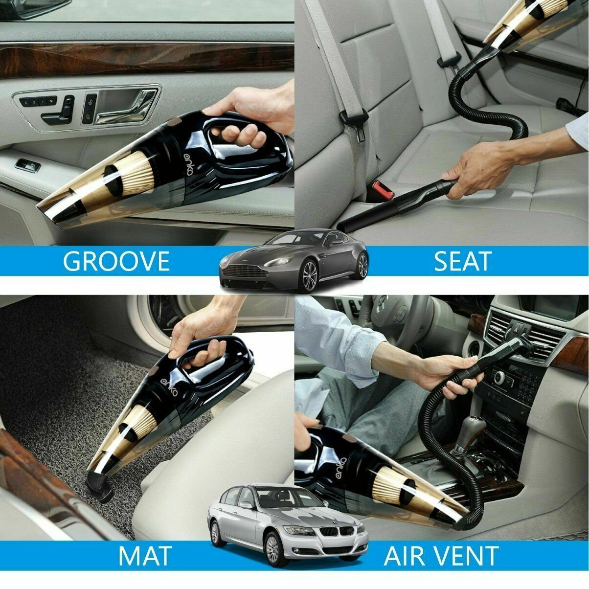 Portable 12V Car Vacuum Cleaner Handheld Duster Dirt Suction Dry & Wet image 6
