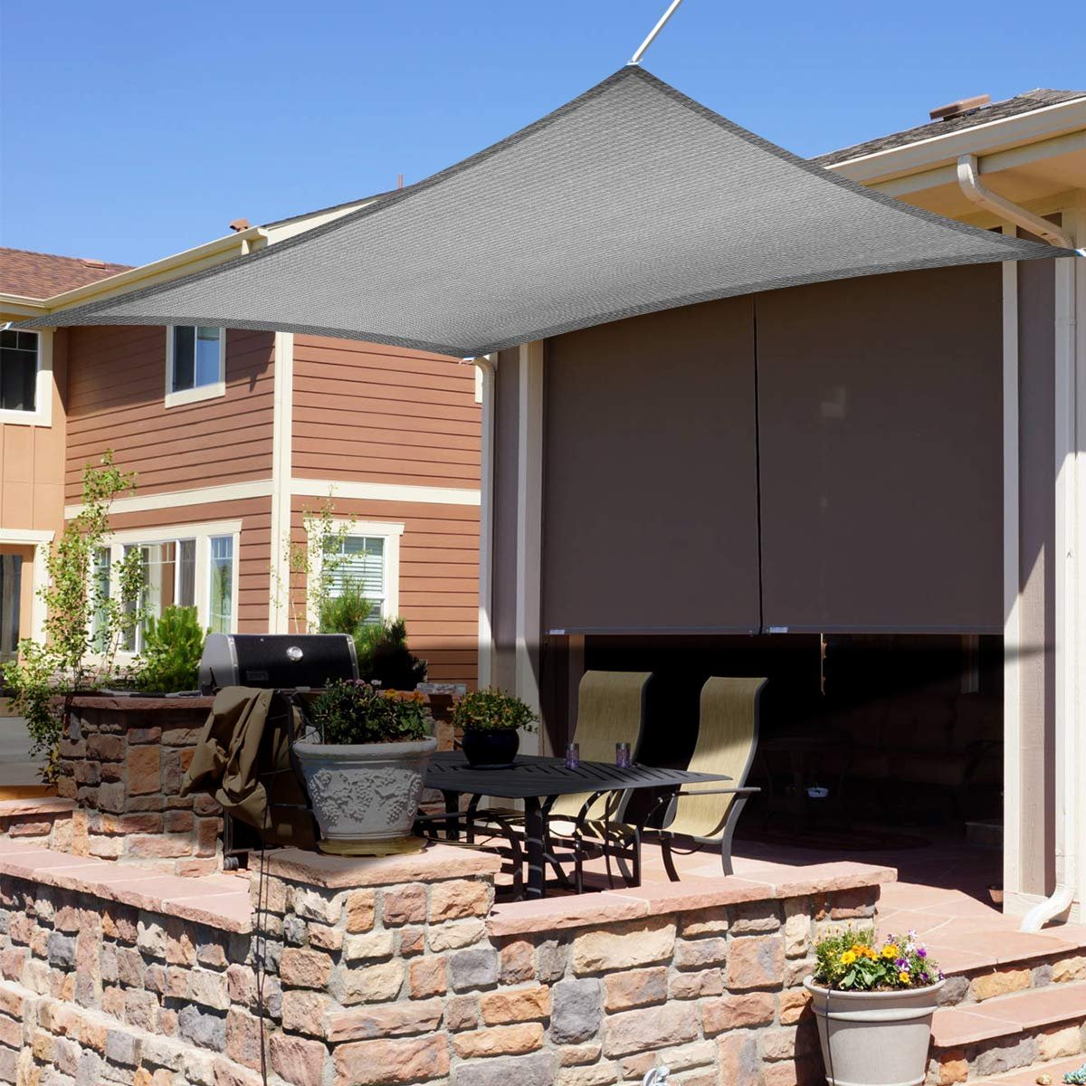 Large Outdoor Patio Rectangle Deck Sun Shade Sail 10' x 13' image 7