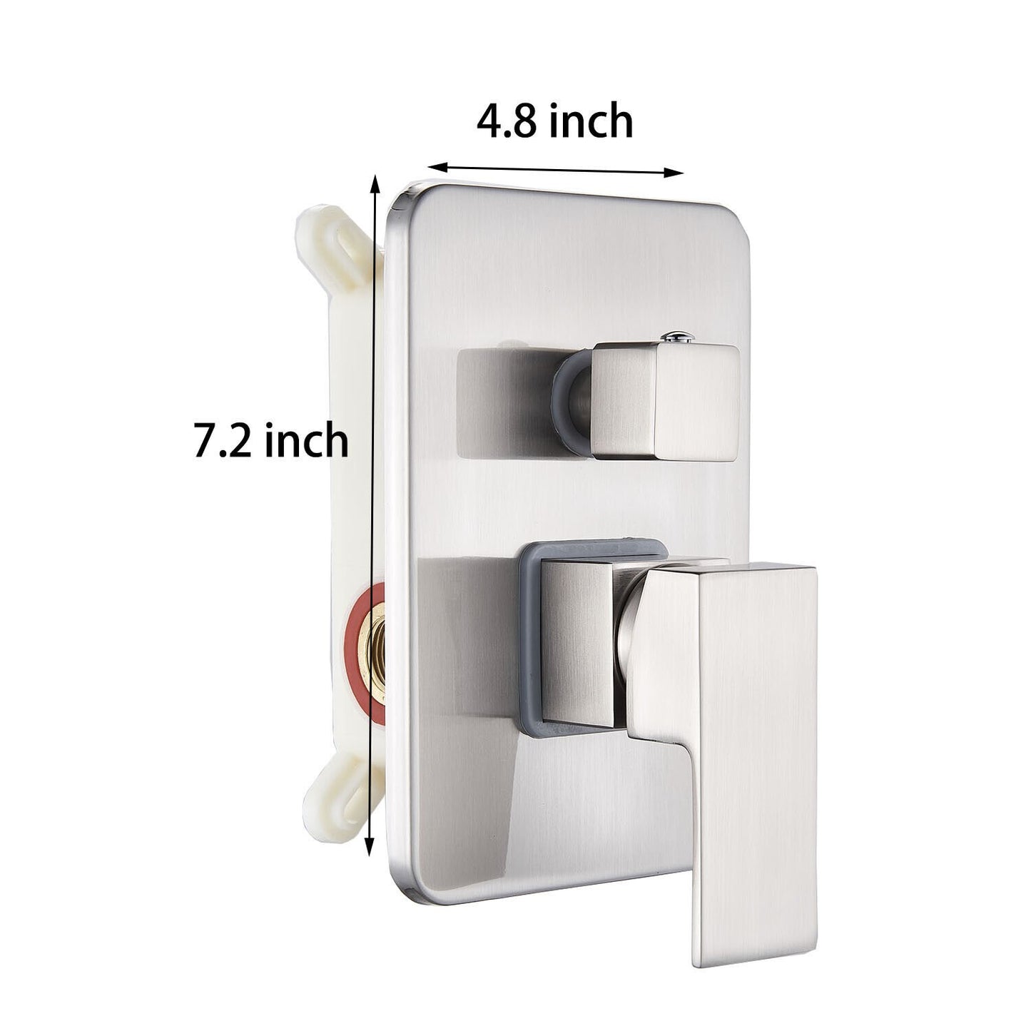 Wall-Mounted Shower Faucet Combo with Rainfall Shower Head and Mixer Valve image 8