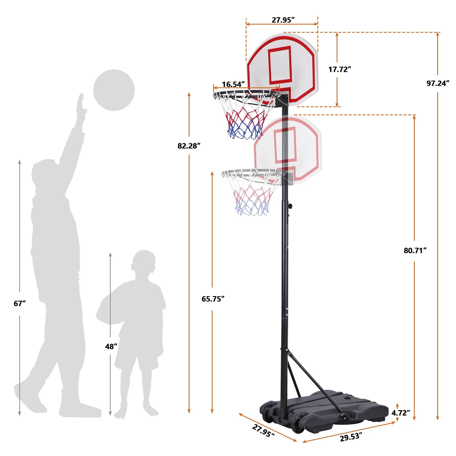 Portable Kids Adjustable Basketball Hoop image 9
