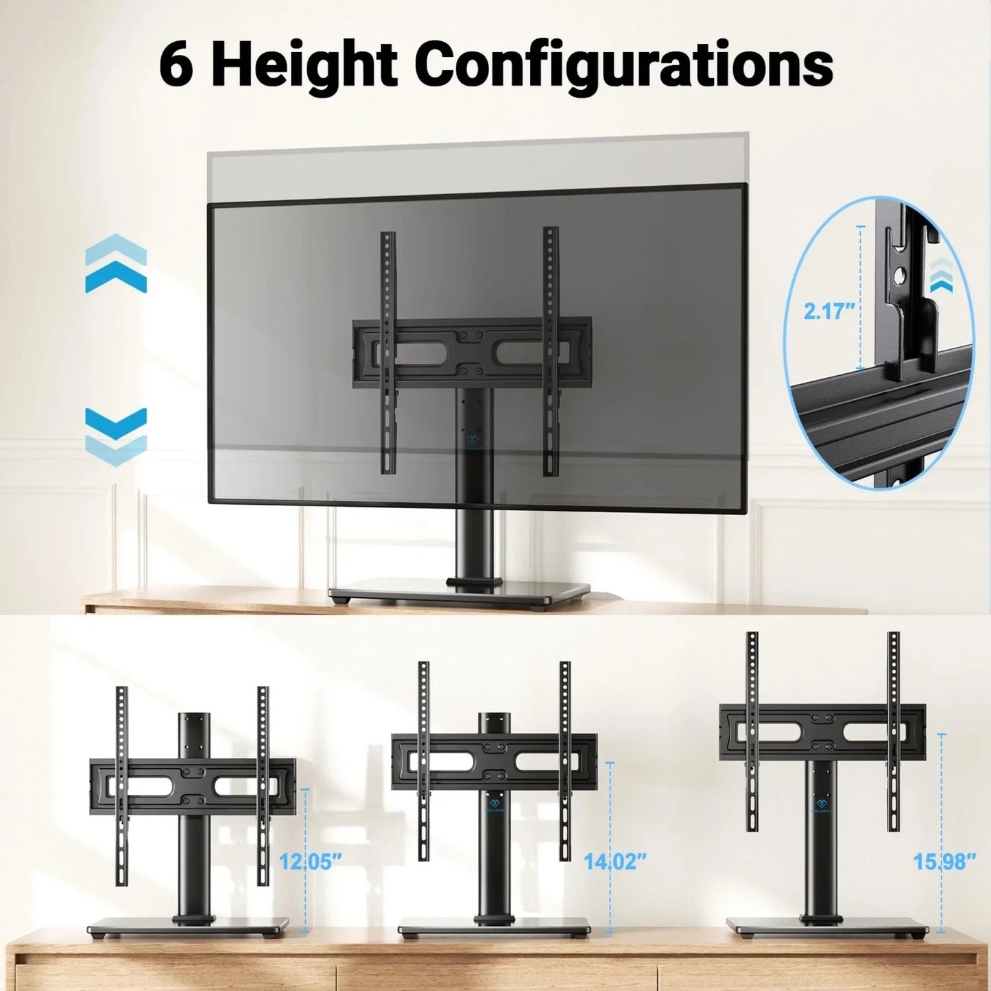 Universal Swivel Tabletop TV Stand Fits 32" to 60" image 3