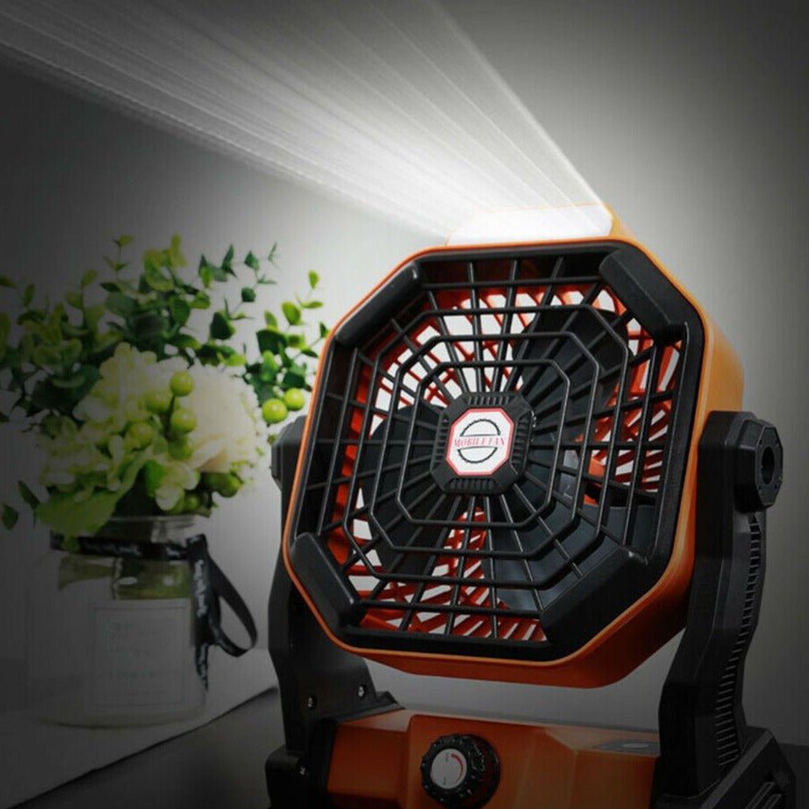 Portable Solar Powered Rechargeable Camping Tent Fan image 1