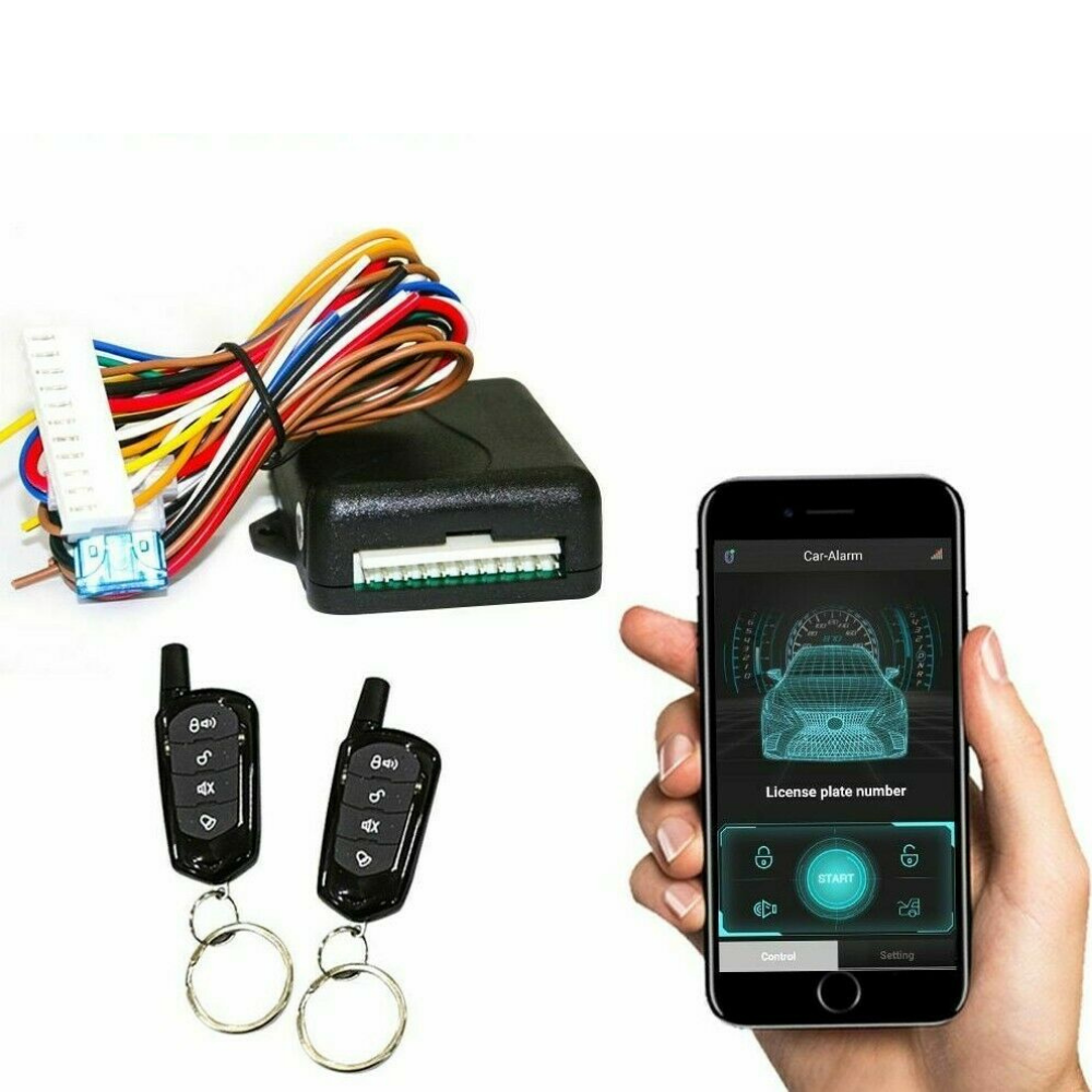 Universal Car Anti Theft Security Alarm System With Remotes image 0
