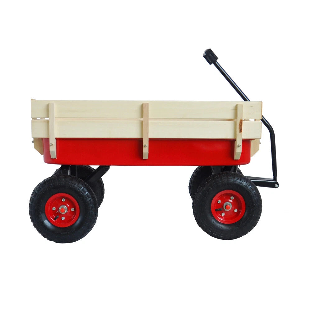 Heavy Duty Outdoor Foldable Kids Red Wagon image 9