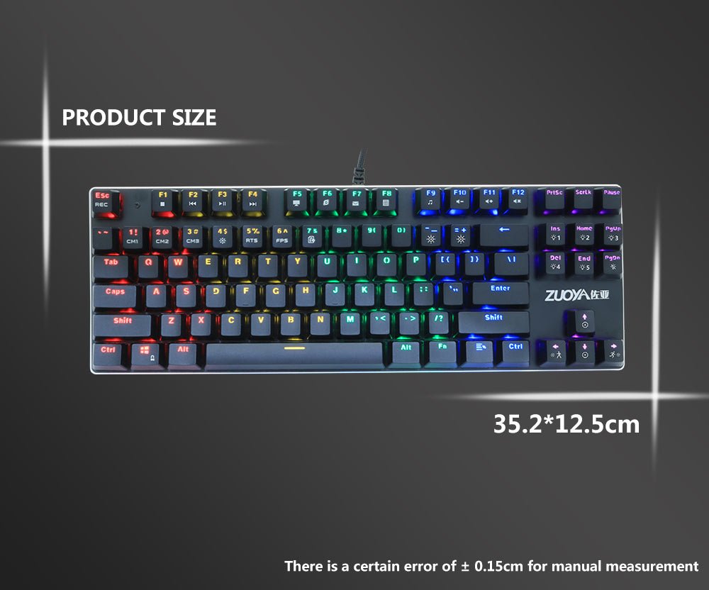 Rainbow RGB Mechanical Gaming Keyboard For PC image 2
