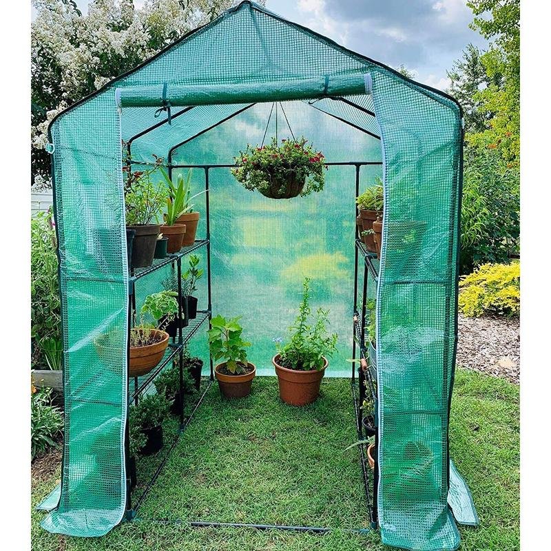 Walk-In Plant Greenhouse with Durable PE Cover image 1