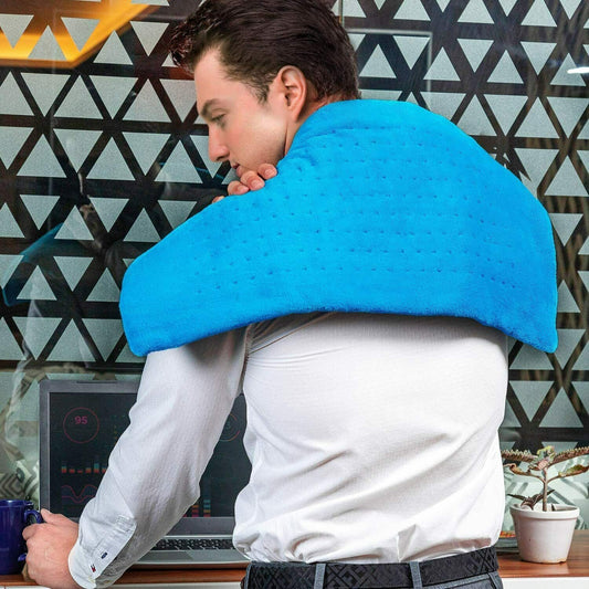 Powerful Full Coverage Neck And Shoulder Weighted Heating Pad image 0