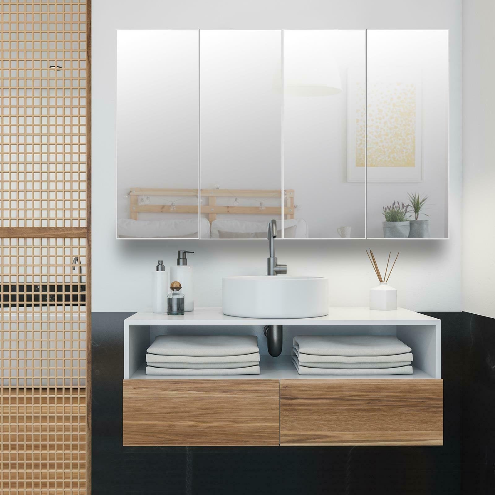 Large Wall Mounted Bathroom Recessed Medicine Cabinet With Mirror image 2