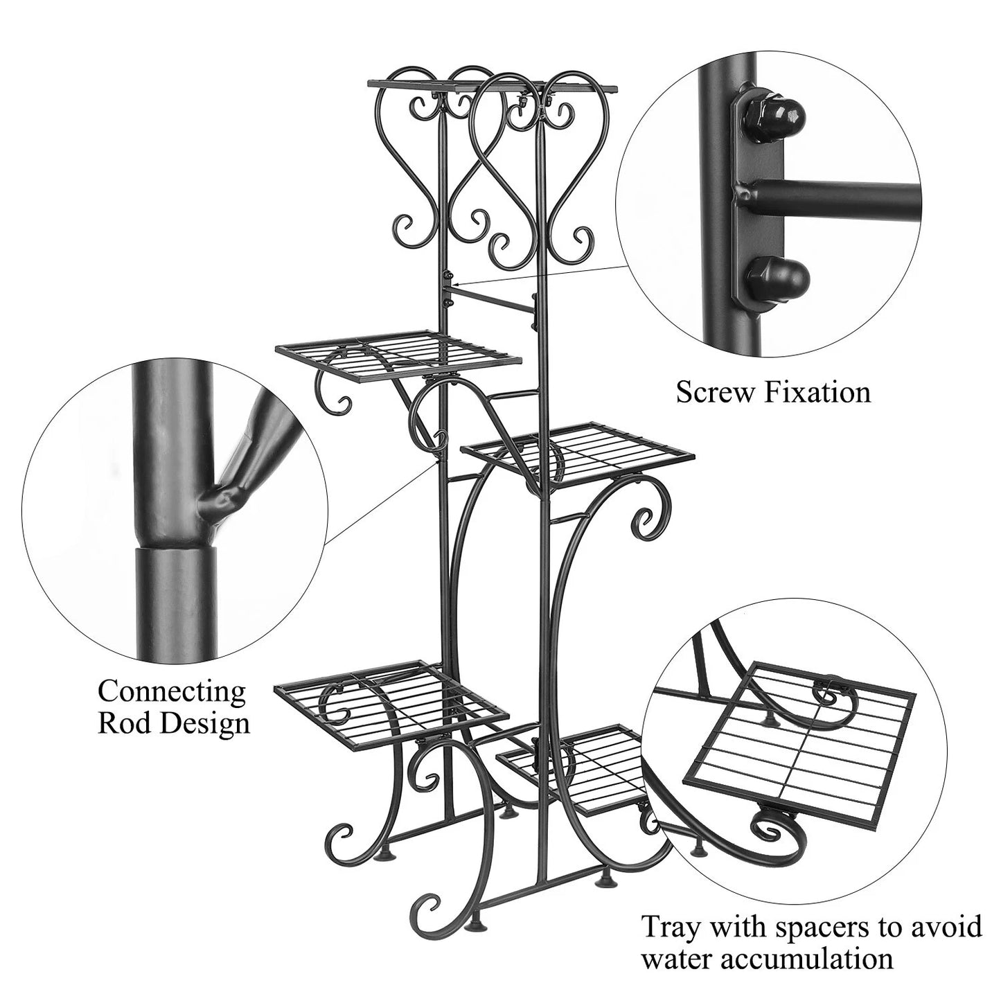 Multi Tier Metal Flower Rack Plant Stand image 9