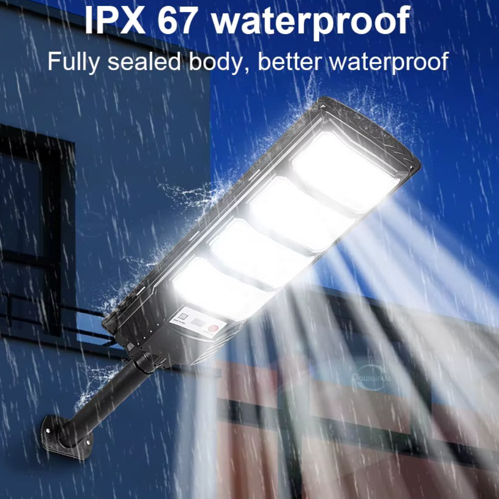 8000LM Super Bright Outdoor Solar Wall Light with Motion Sensor & Remote