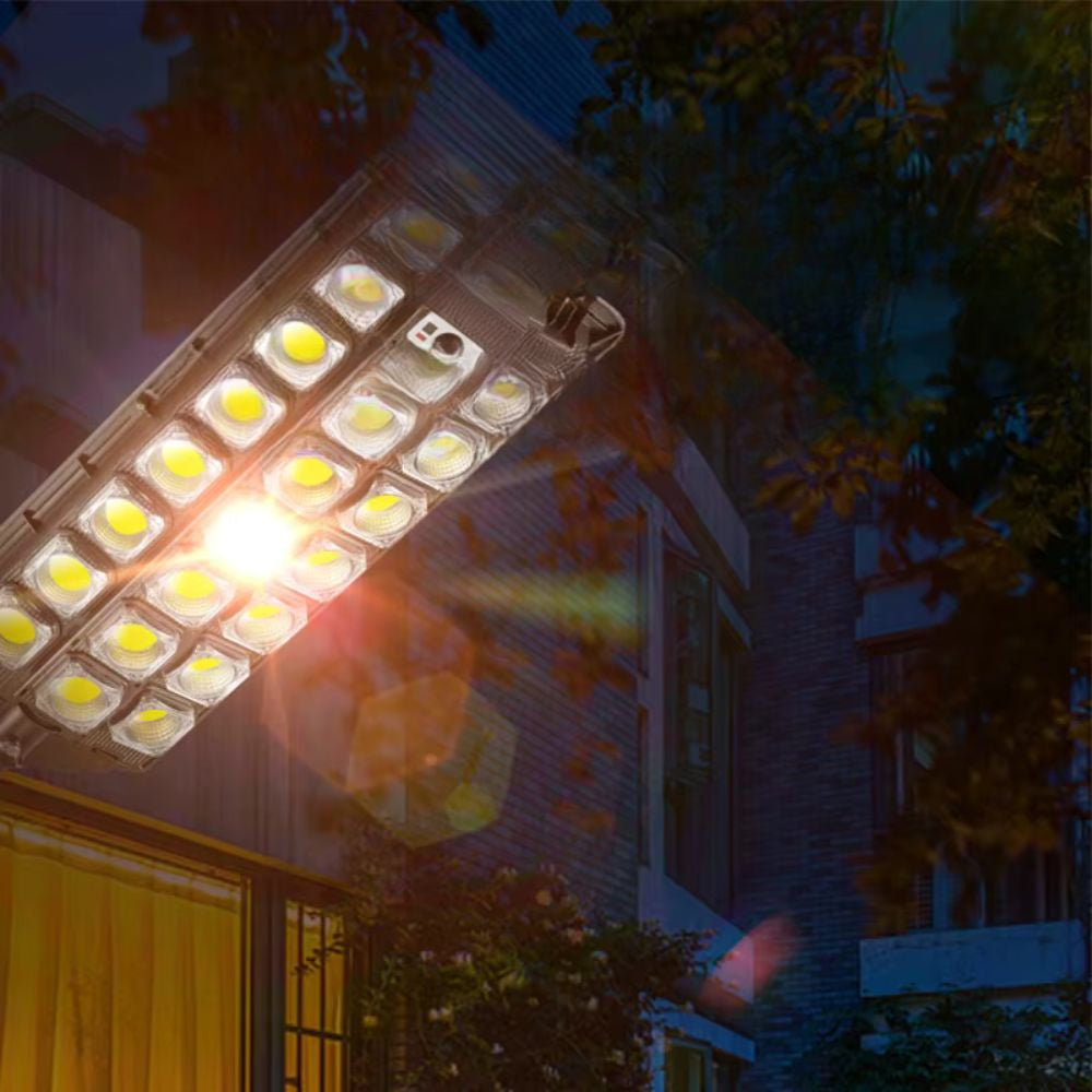 8000LM Super Bright Outdoor Solar Wall Light with Motion Sensor & Remote