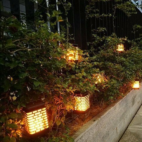 Outdoor Hanging Solar Powered LED Lanterns 6" image 4