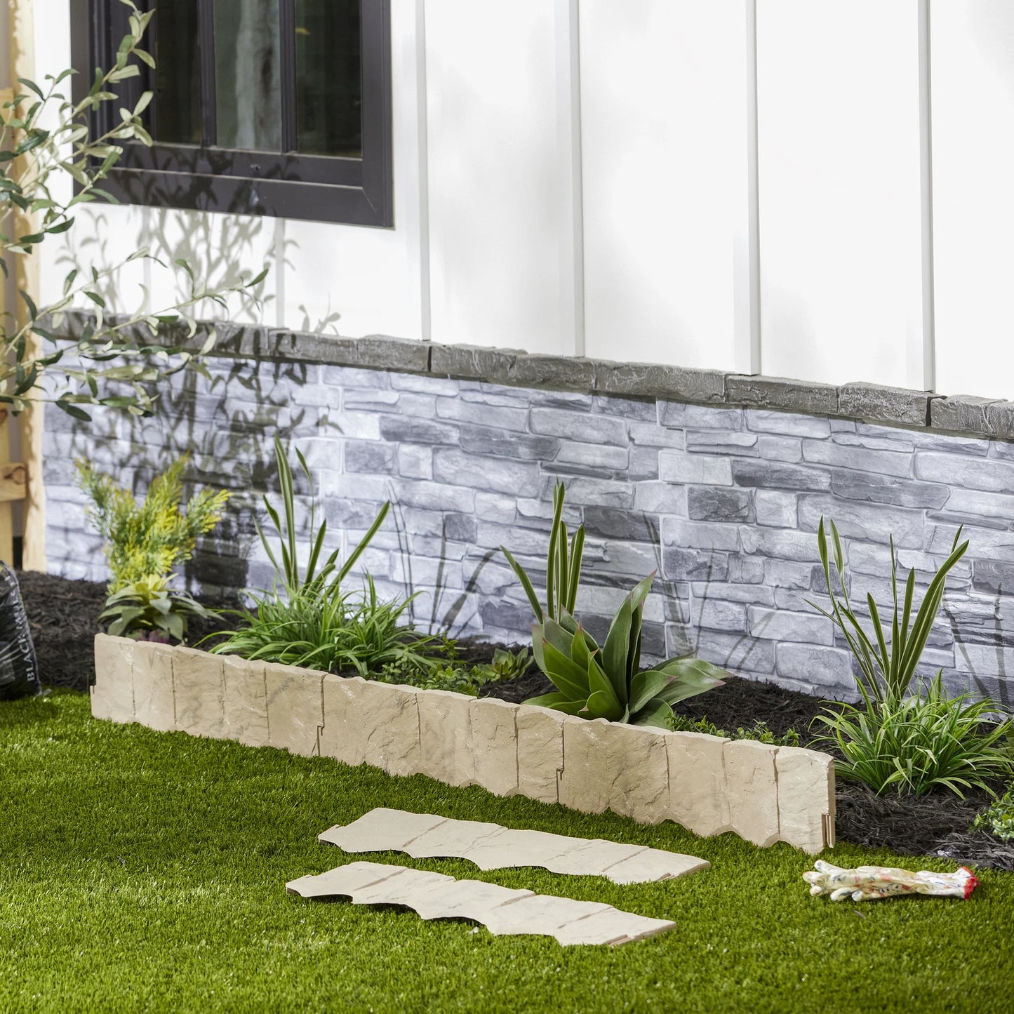 No Dig Garden Landscape Edging Border Flagstone image 0