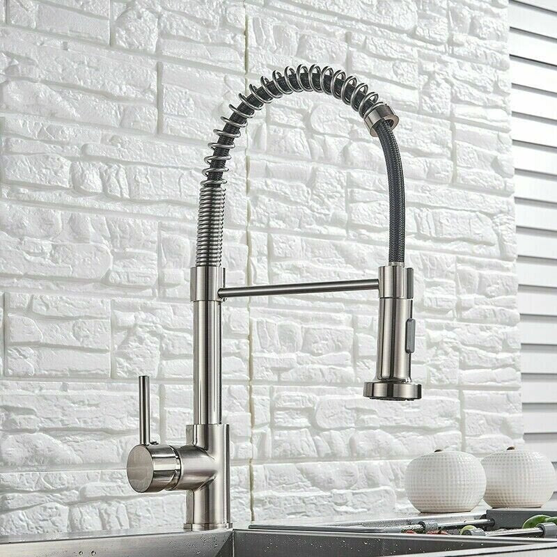Kitchen Pull Down Spring Sink Faucet 360 Rotation Hot Cold Mixer Tap image 5