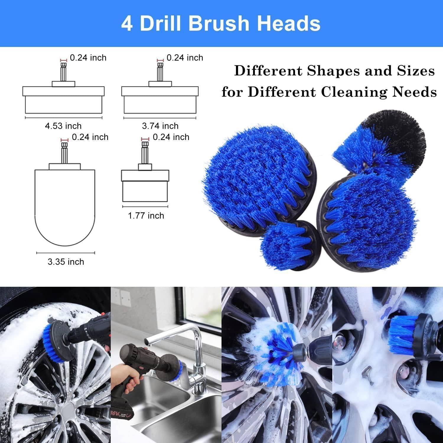 26Pcs Car Detailing Brush Set Drill Not Include image 4