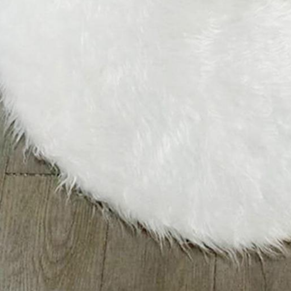 Premium Small White Christmas Tree Skirt image 3