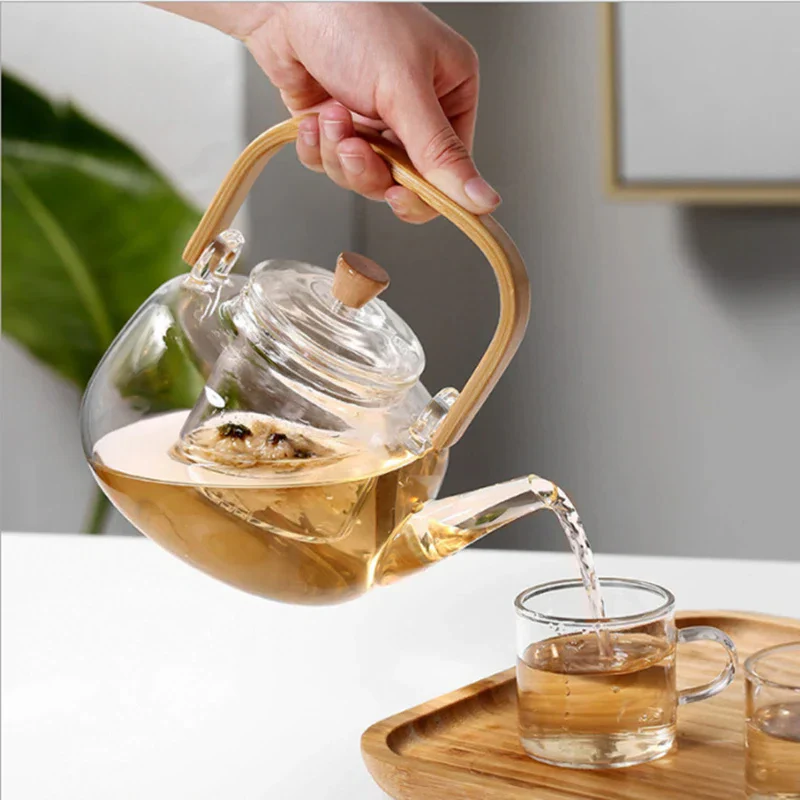 Glass Teapot Heat-Resistant Borosilicate Glass Teapot Boiling Teapot image 1
