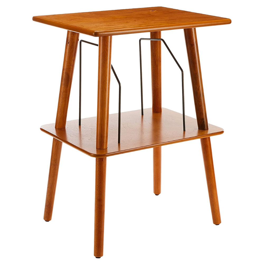 Premium Vinyl Record Player Shelf Storage Stand image 1