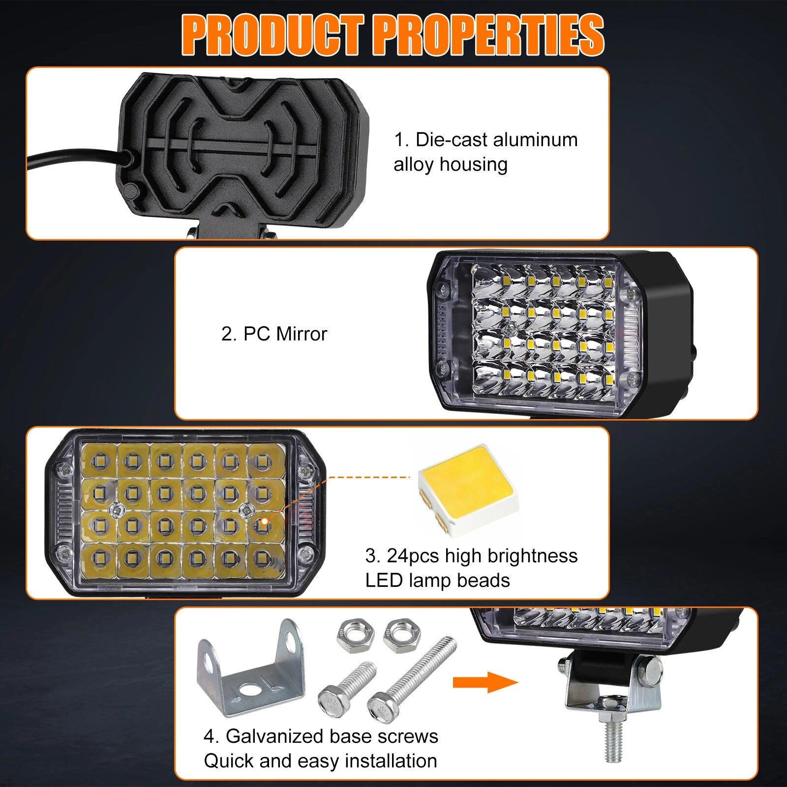 800W LED Car Fog Lights Lamp image 3