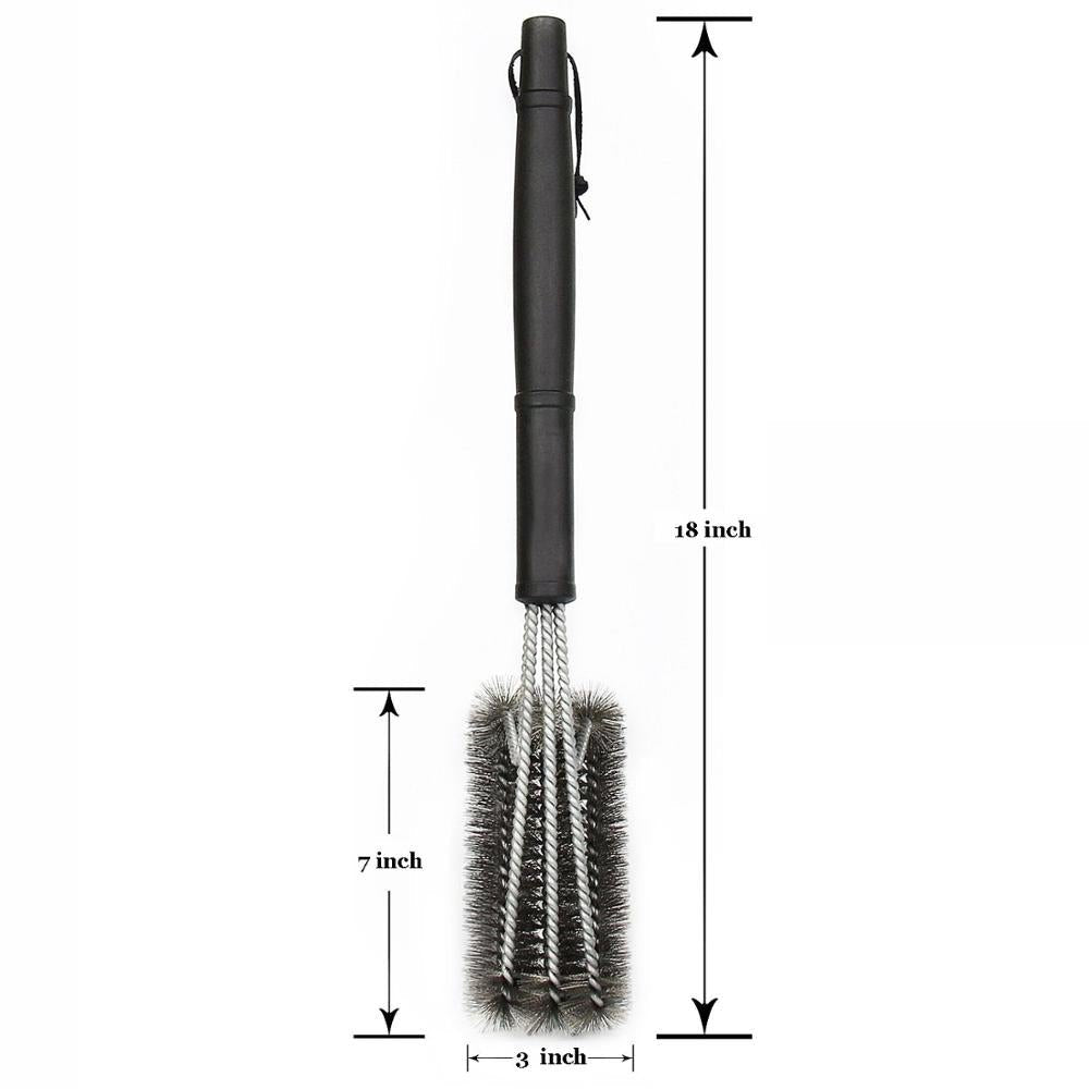 Stainless Steel BBQ Grill Grate Cleaning Brush image 1