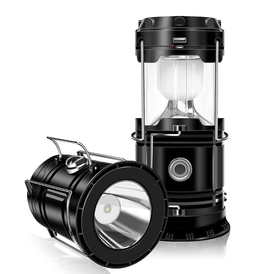 Powerful LED Rechargeable Solar Outdoor Camping Lantern Light image 0