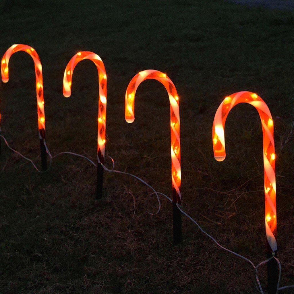 Outdoor Lighted Candy Cane Christmas Lane Pathway Lights image 0