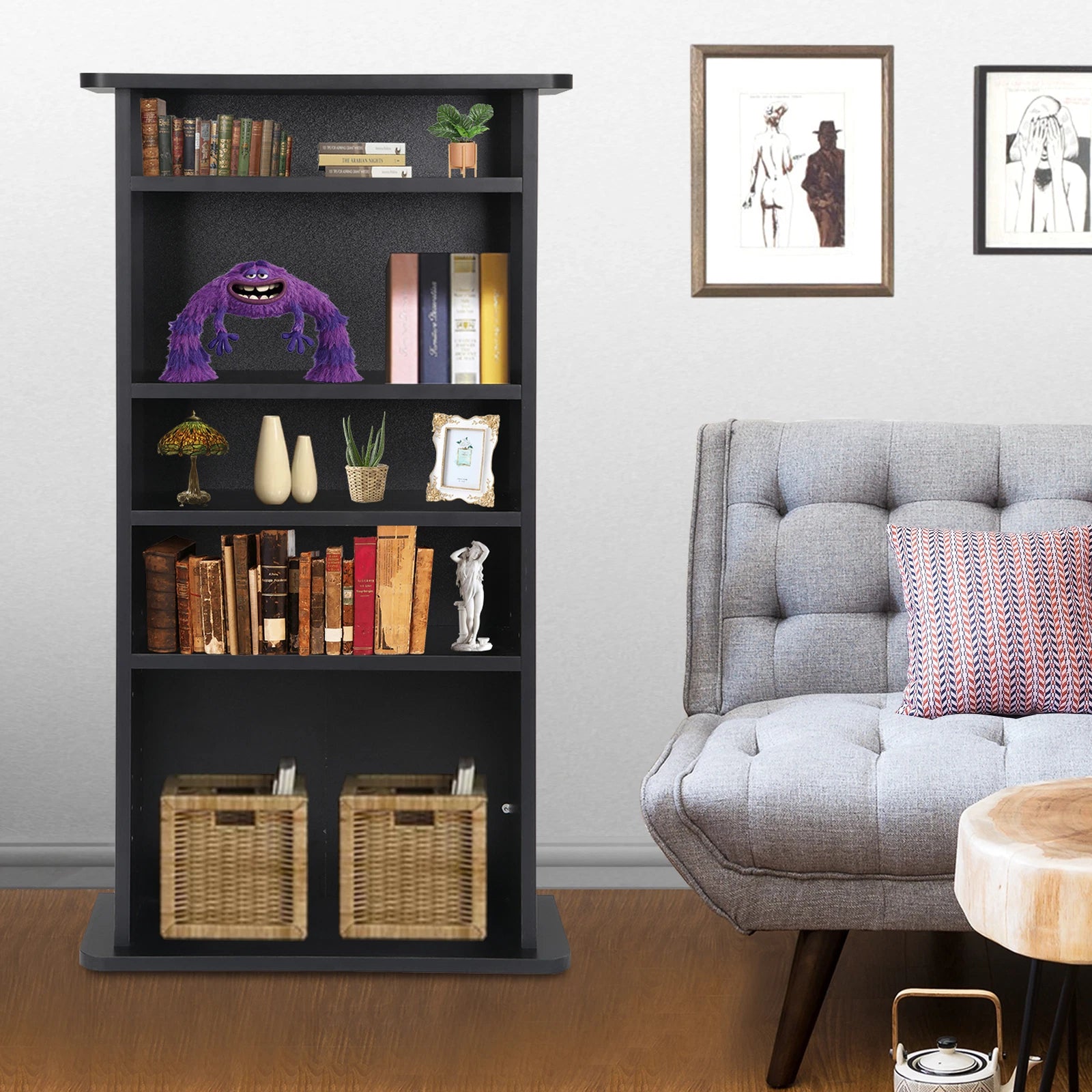 Large Spacious DVD Media Storage Shelf Cabinet image 2
