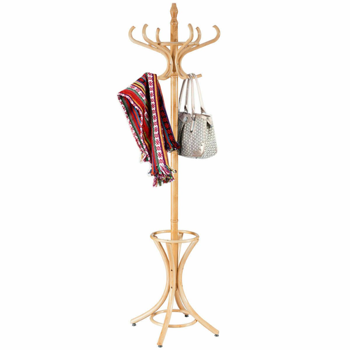 Premium Free Standing Modern Entryway Coat Tree Hanger Rack Stand image 0