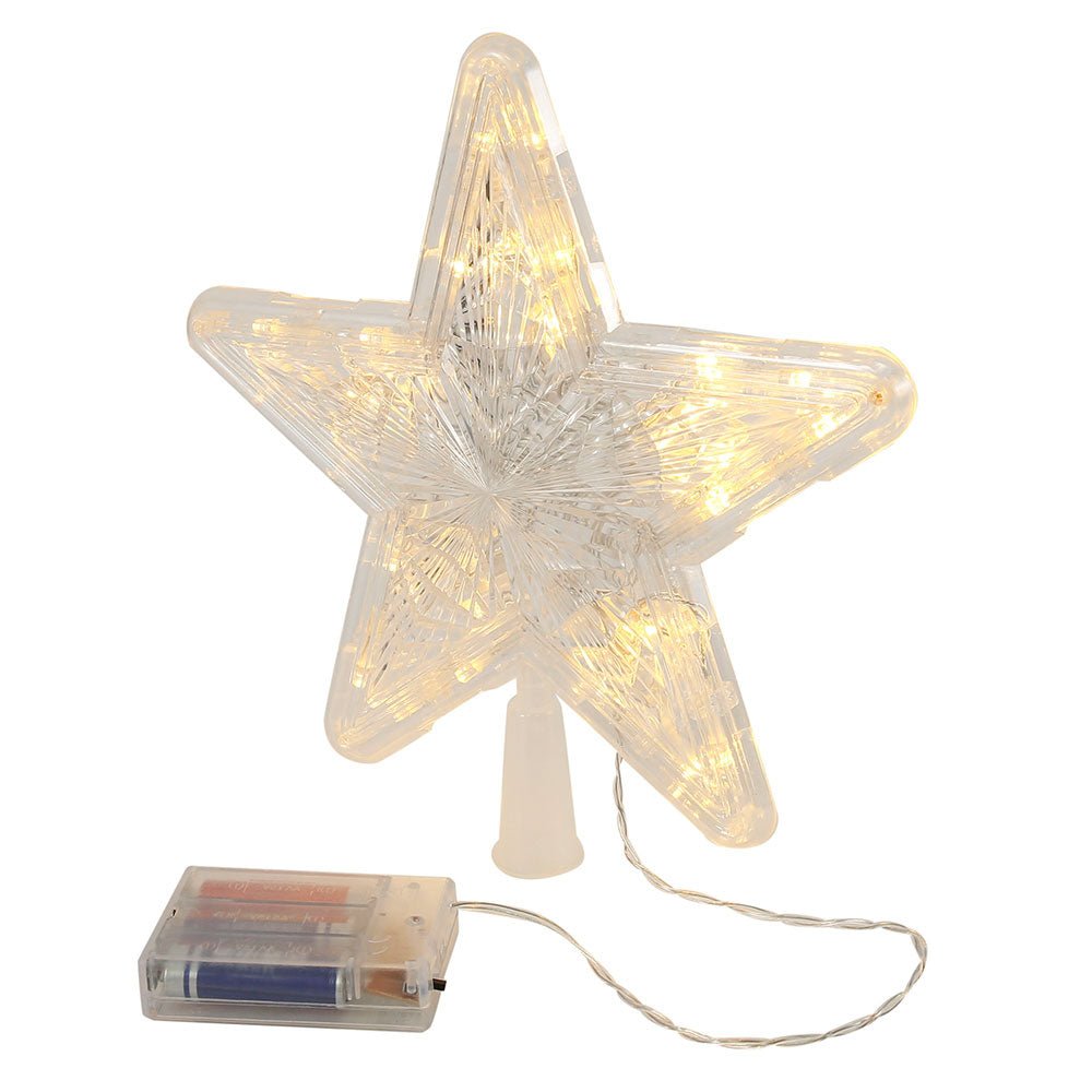 Lighted Glowing LED Christmas Tree Star Topper image 3