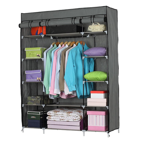Portable Wardrobe Clothes Closet Heavy Duty Storage Organizer image 0