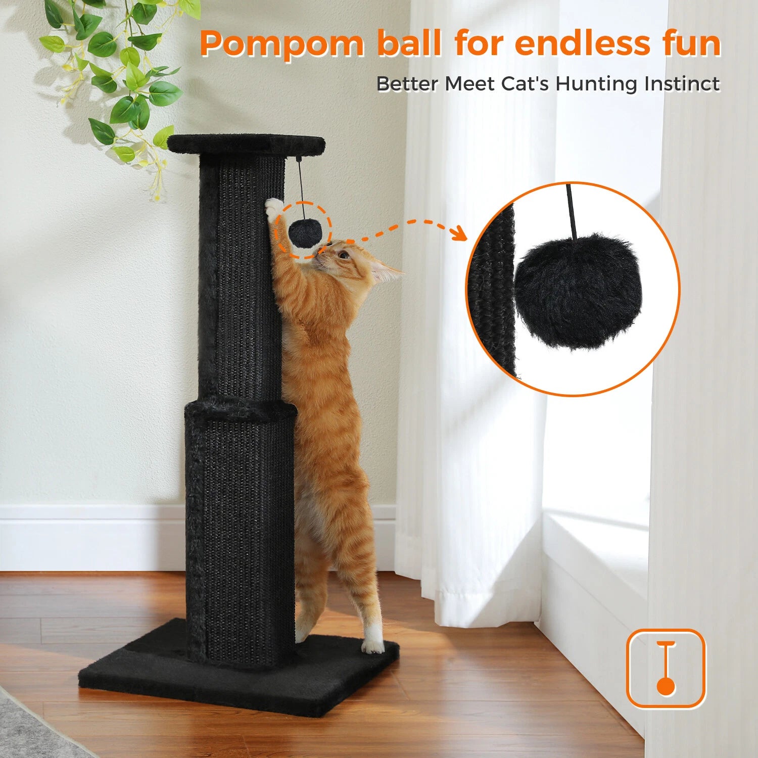 Ultimate Tall Cat Scratching Post Tower 32 in image 2